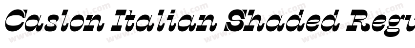 Caslon Italian Shaded Regular字体转换